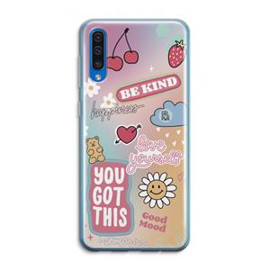 CaseCompany Positivity: Samsung Galaxy A50 Transparant Hoesje