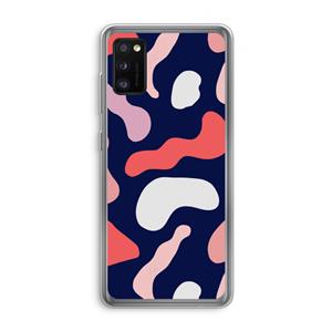 CaseCompany Memphis Shapes Pink: Samsung Galaxy A41 Transparant Hoesje