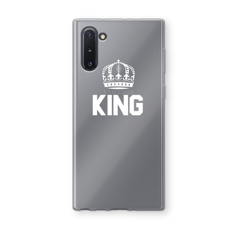 CaseCompany King zwart: Samsung Galaxy Note 10 Transparant Hoesje