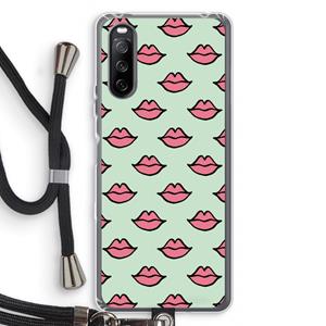 CaseCompany Lipjes: Sony Sony Xperia 10 III Transparant Hoesje met koord