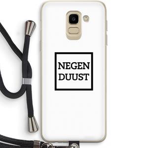 CaseCompany Negenduust vierkant: Samsung Galaxy J6 (2018) Transparant Hoesje met koord