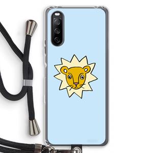 CaseCompany Kleine leeuw: Sony Sony Xperia 10 III Transparant Hoesje met koord