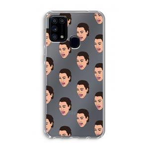 CaseCompany Ugly Cry Call: Samsung Galaxy M31 Transparant Hoesje