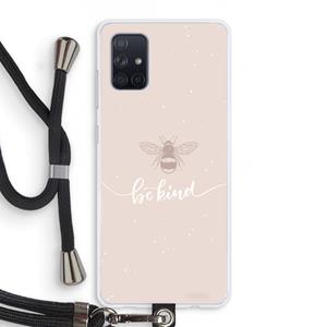 CaseCompany Be(e) kind: Samsung Galaxy A71 Transparant Hoesje met koord