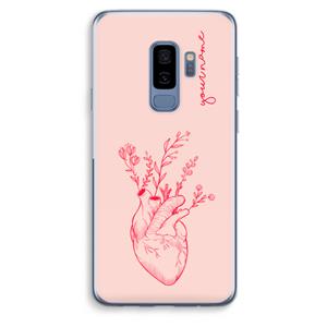 CaseCompany Blooming Heart: Samsung Galaxy S9 Plus Transparant Hoesje