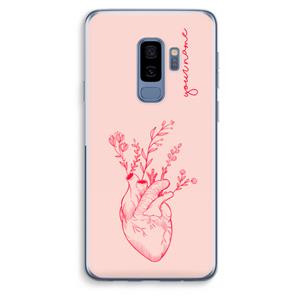CaseCompany Blooming Heart: Samsung Galaxy S9 Plus Transparant Hoesje