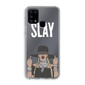 CaseCompany Slay All Day: Samsung Galaxy M31 Transparant Hoesje