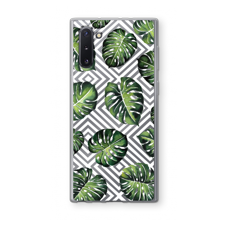 CaseCompany Geometrische jungle: Samsung Galaxy Note 10 Transparant Hoesje