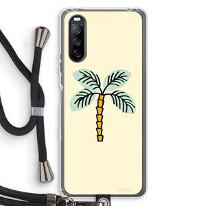CaseCompany Palmboom: Sony Sony Xperia 10 III Transparant Hoesje met koord