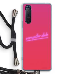 CaseCompany Vice Glow: Sony Xperia 5 II Transparant Hoesje met koord