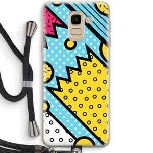 CaseCompany Pop Art #1: Samsung Galaxy J6 (2018) Transparant Hoesje met koord