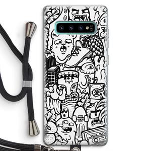 CaseCompany Vexx Mixtape #2: Samsung Galaxy S10 Plus Transparant Hoesje met koord