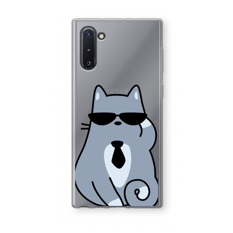 CaseCompany Cool cat: Samsung Galaxy Note 10 Transparant Hoesje