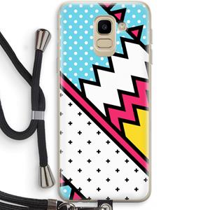 CaseCompany Pop Art #2: Samsung Galaxy J6 (2018) Transparant Hoesje met koord