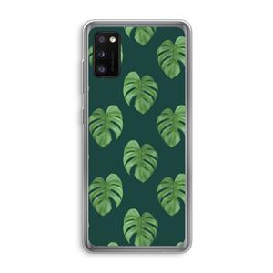 CaseCompany Monstera leaves: Samsung Galaxy A41 Transparant Hoesje