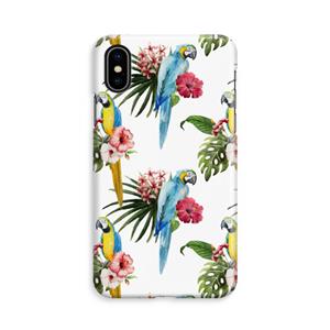 CaseCompany Kleurrijke papegaaien: iPhone Xs Volledig Geprint Hoesje