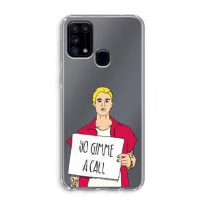 CaseCompany Gimme a call: Samsung Galaxy M31 Transparant Hoesje