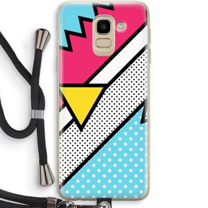 CaseCompany Pop Art #3: Samsung Galaxy J6 (2018) Transparant Hoesje met koord