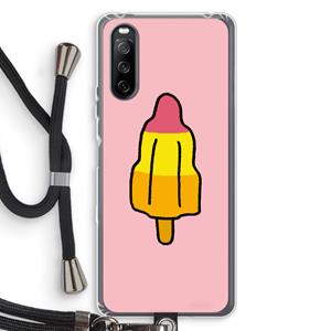CaseCompany Raketijsje: Sony Sony Xperia 10 III Transparant Hoesje met koord