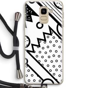 CaseCompany Pop Art #4: Samsung Galaxy J6 (2018) Transparant Hoesje met koord