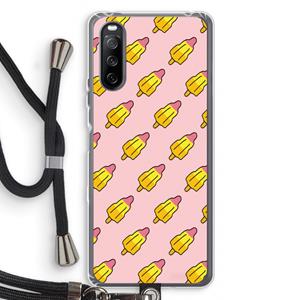 CaseCompany Waterijsjes: Sony Sony Xperia 10 III Transparant Hoesje met koord