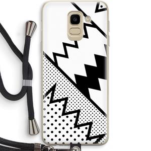 CaseCompany Pop Art #5: Samsung Galaxy J6 (2018) Transparant Hoesje met koord
