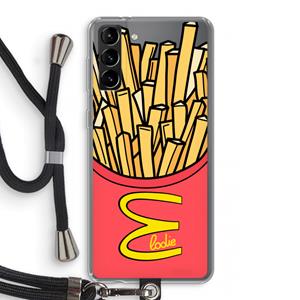 CaseCompany McElodie: Samsung Galaxy S21 Plus Transparant Hoesje met koord