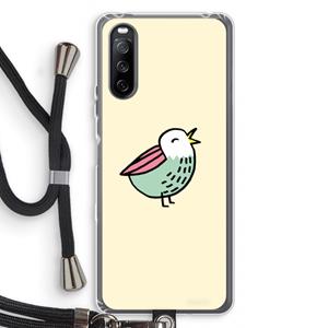 CaseCompany Birdy: Sony Sony Xperia 10 III Transparant Hoesje met koord