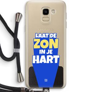 CaseCompany Laat de zon in je hart: Samsung Galaxy J6 (2018) Transparant Hoesje met koord