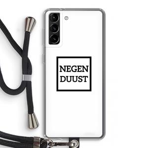 CaseCompany Negenduust vierkant: Samsung Galaxy S21 Plus Transparant Hoesje met koord