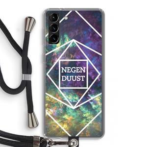 CaseCompany Negenduust ruimte: Samsung Galaxy S21 Plus Transparant Hoesje met koord
