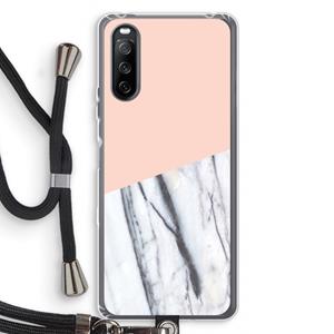 CaseCompany A touch of peach: Sony Sony Xperia 10 III Transparant Hoesje met koord