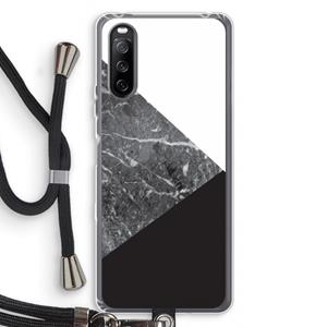 CaseCompany Combinatie marmer: Sony Sony Xperia 10 III Transparant Hoesje met koord