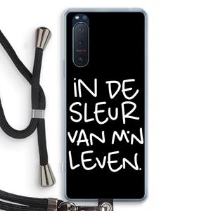 CaseCompany De Sleur: Sony Xperia 5 II Transparant Hoesje met koord