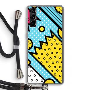 CaseCompany Pop Art #1: Samsung Galaxy S21 Plus Transparant Hoesje met koord