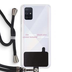 CaseCompany uw waarde daalt niet: Samsung Galaxy A71 Transparant Hoesje met koord