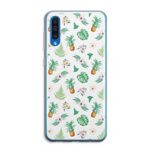 CaseCompany Ananas bladeren: Samsung Galaxy A50 Transparant Hoesje