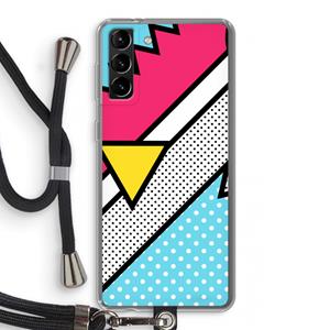 CaseCompany Pop Art #3: Samsung Galaxy S21 Plus Transparant Hoesje met koord
