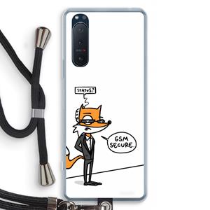 CaseCompany GSM secure: Sony Xperia 5 II Transparant Hoesje met koord