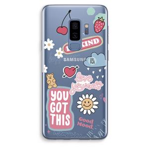 CaseCompany Positivity: Samsung Galaxy S9 Plus Transparant Hoesje