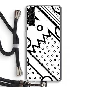 CaseCompany Pop Art #4: Samsung Galaxy S21 Plus Transparant Hoesje met koord