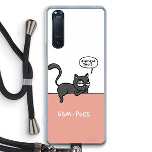 CaseCompany GSM poes: Sony Xperia 5 II Transparant Hoesje met koord