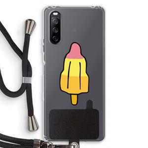 CaseCompany Raketijsje: Sony Sony Xperia 10 III Transparant Hoesje met koord