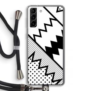 CaseCompany Pop Art #5: Samsung Galaxy S21 Plus Transparant Hoesje met koord