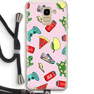 CaseCompany Things Jamie Loves: Samsung Galaxy J6 (2018) Transparant Hoesje met koord