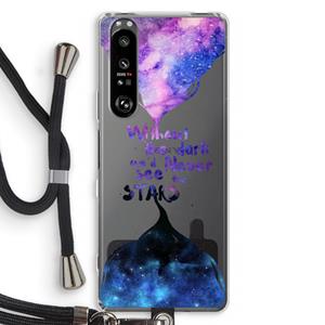 CaseCompany Stars quote: Sony Xperia 1 III Transparant Hoesje met koord
