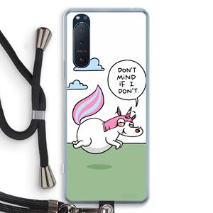 CaseCompany Unicorn: Sony Xperia 5 II Transparant Hoesje met koord