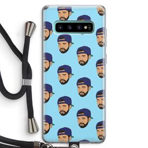 CaseCompany Drake Away: Samsung Galaxy S10 Plus Transparant Hoesje met koord