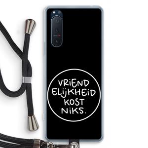 CaseCompany Vriendelijkheid: Sony Xperia 5 II Transparant Hoesje met koord