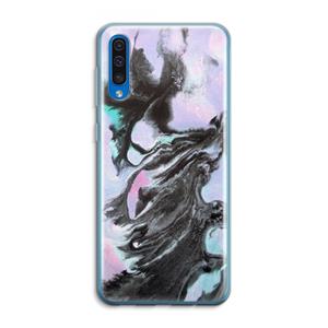 CaseCompany Pastel zwart: Samsung Galaxy A50 Transparant Hoesje